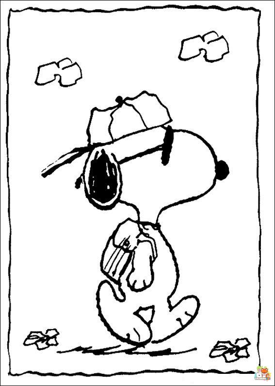 Snoopy Coolest Style Coloring Pages 3
