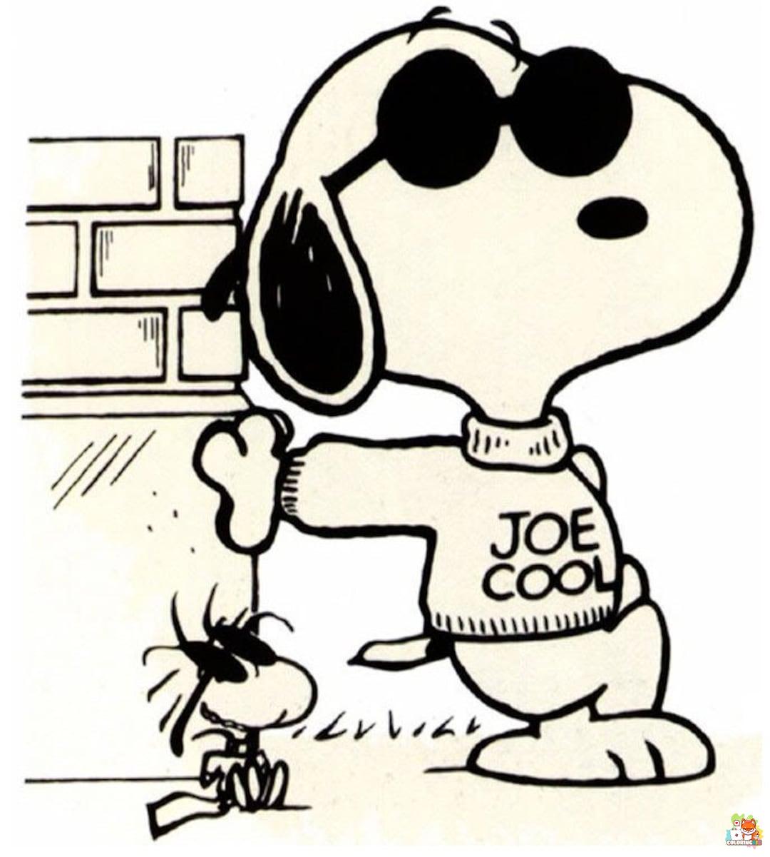 Snoopy Coolest Style Coloring Pages 5