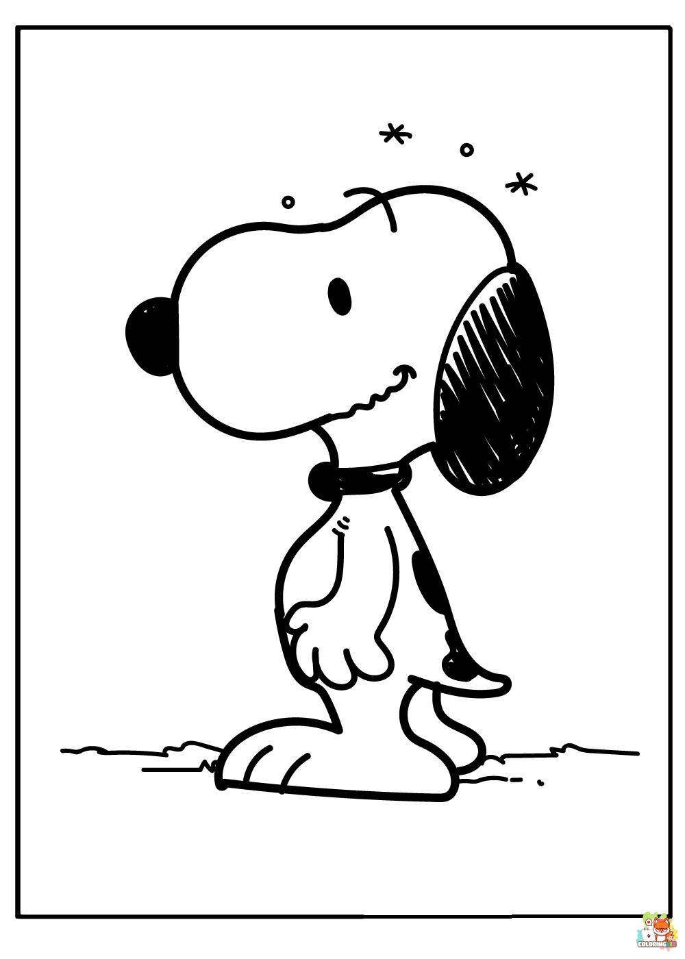 Snoopy Coolest Style Coloring Pages 6