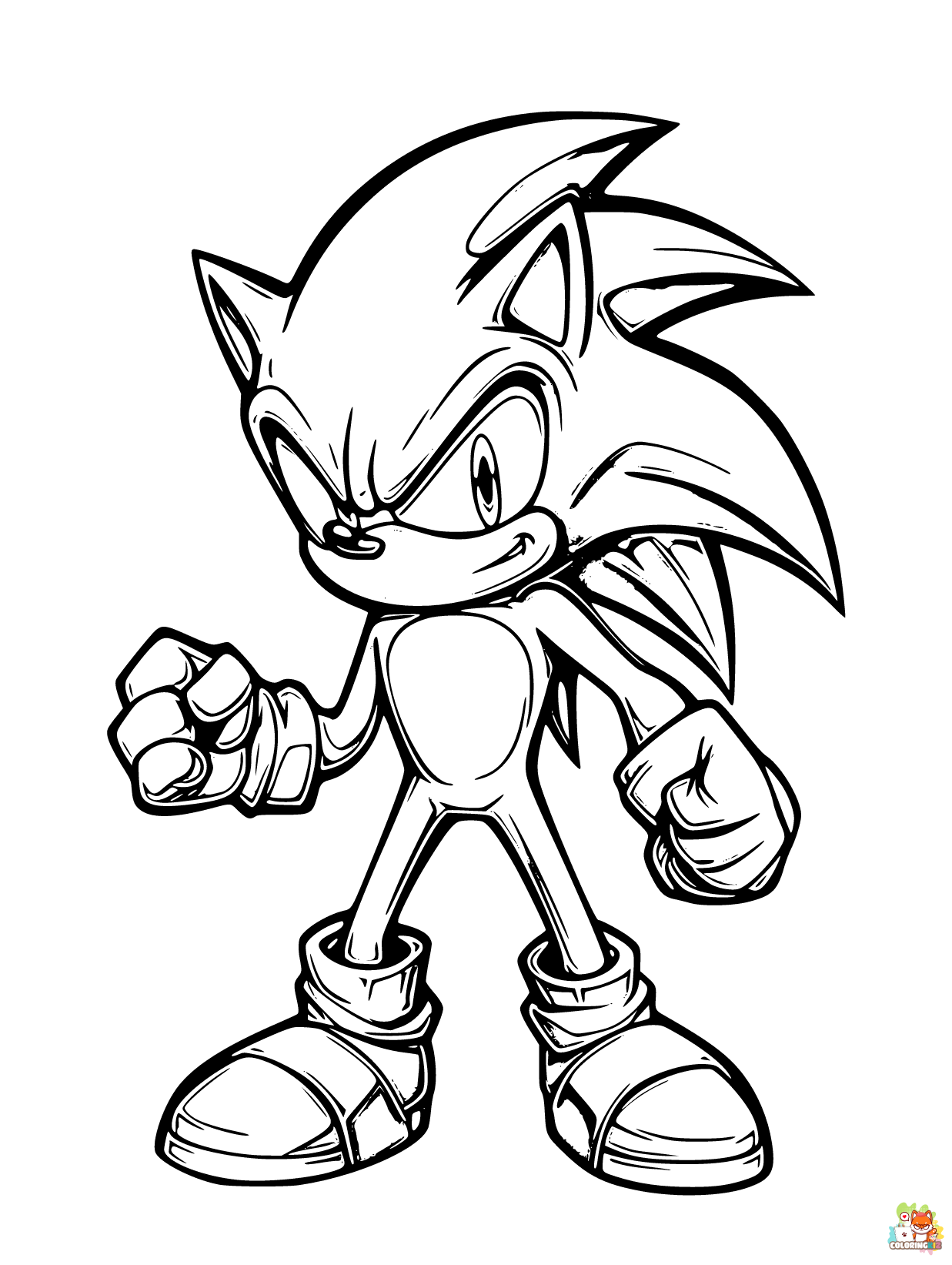 Sonic coloring pages 8