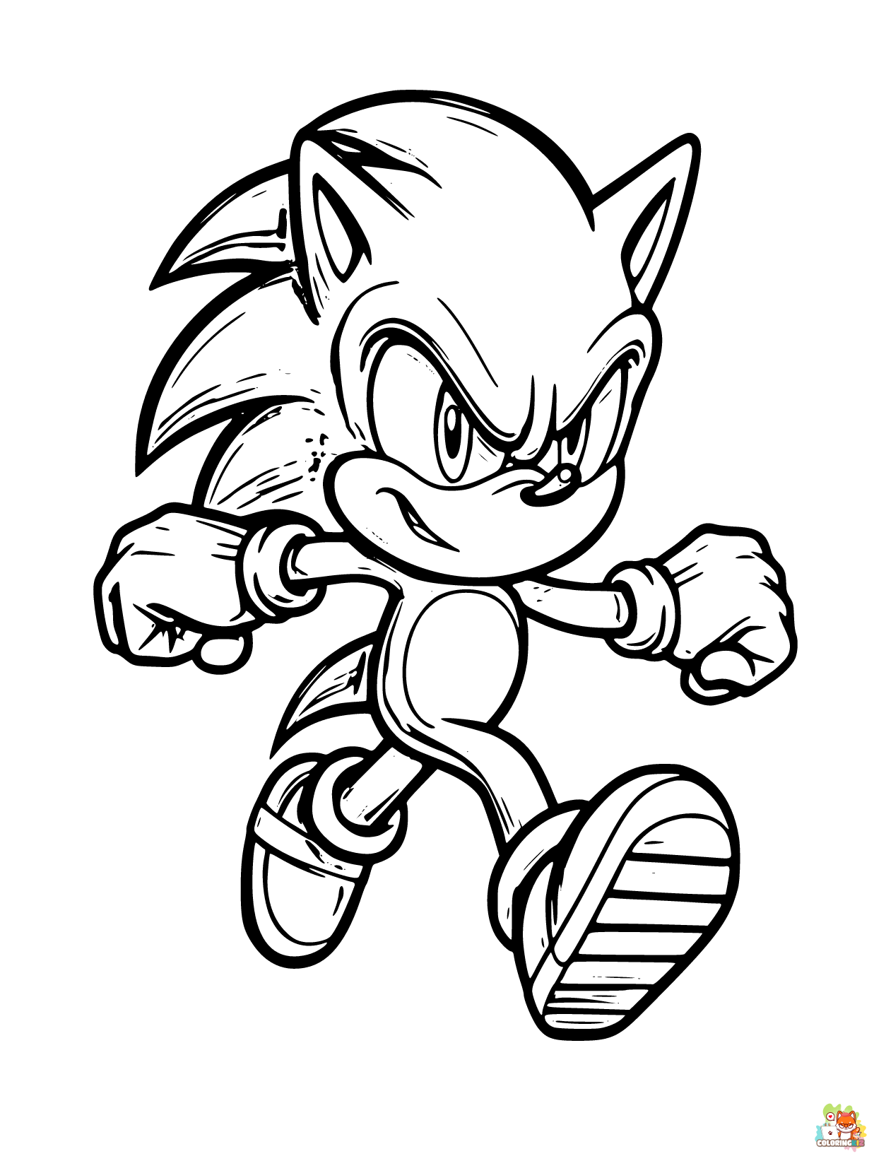Sonic coloring pages for kids 3