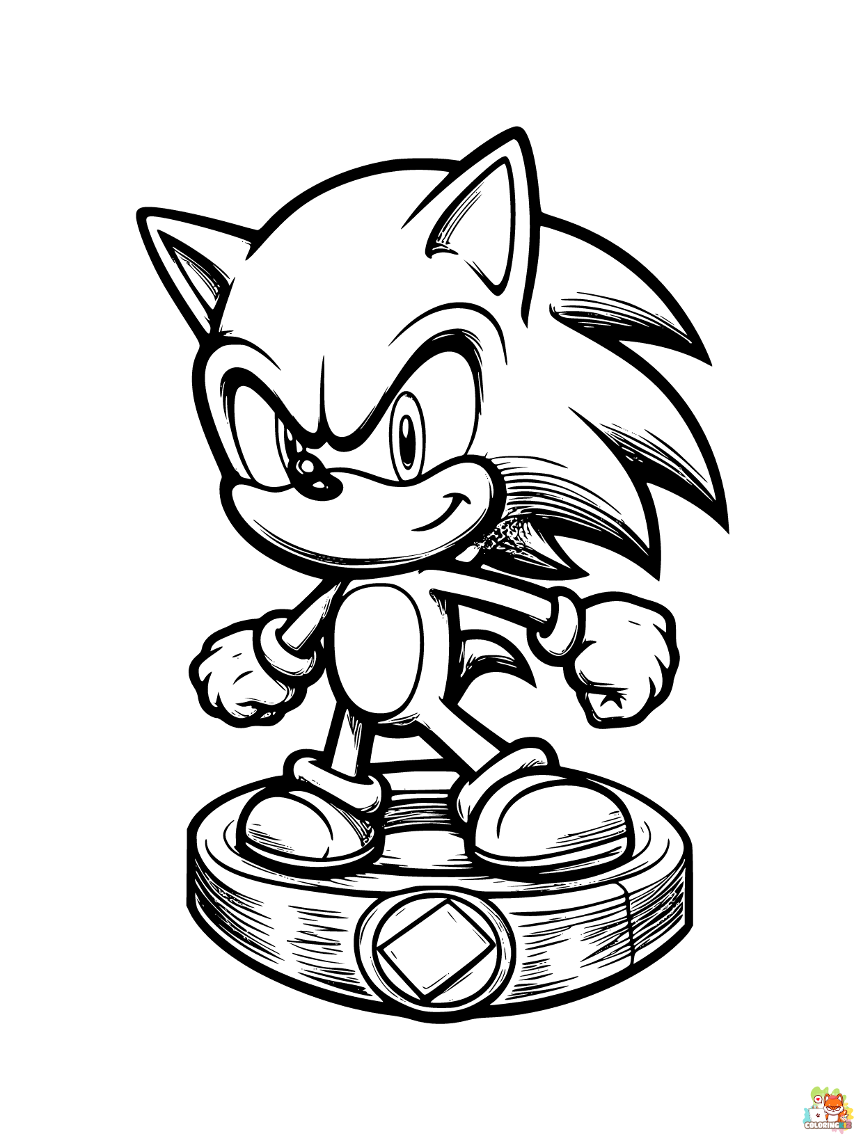 Sonic coloring pages for kids 4
