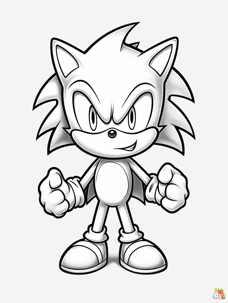 Sonic coloring pages printable
