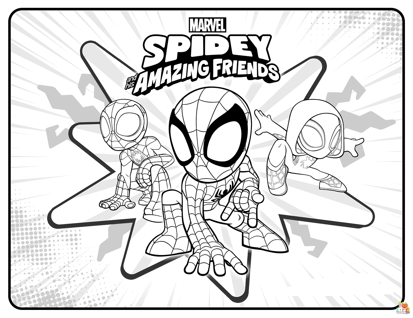 Spidey and His Amazing Friends Coloring Pages 1