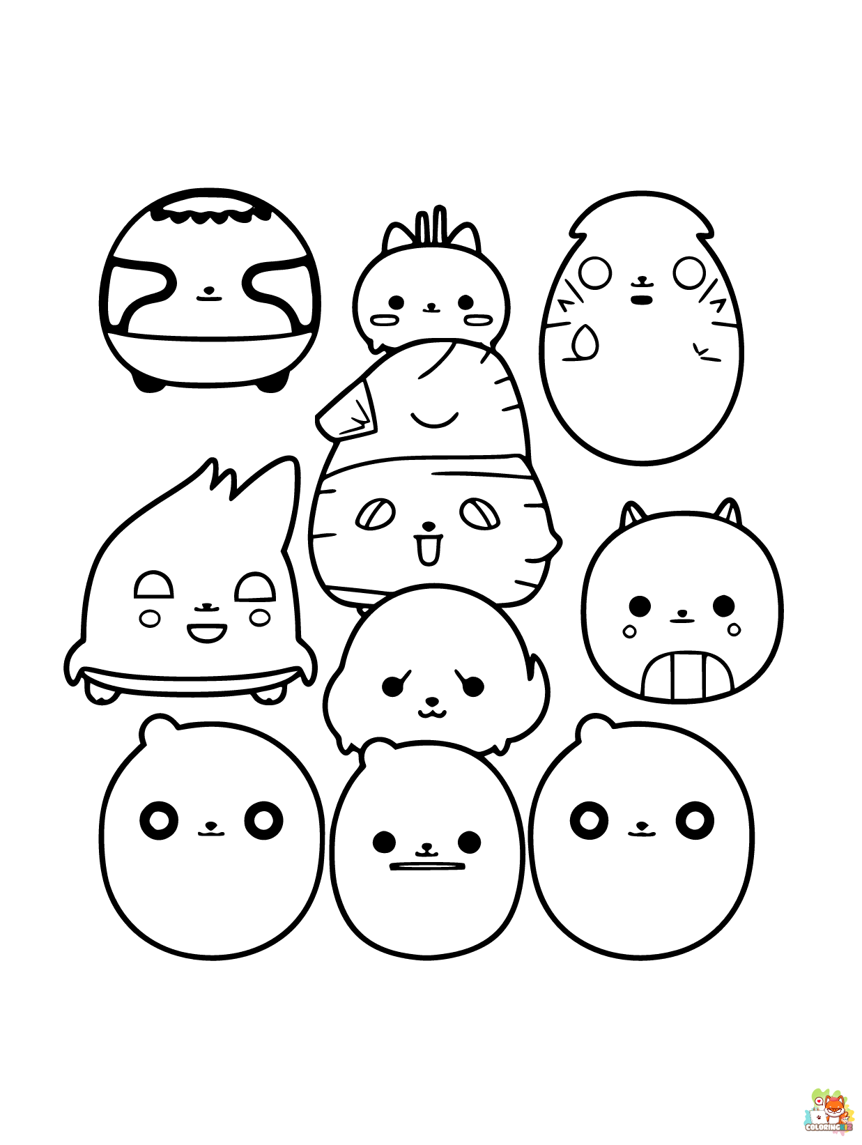 Squishmallows coloring pages 2