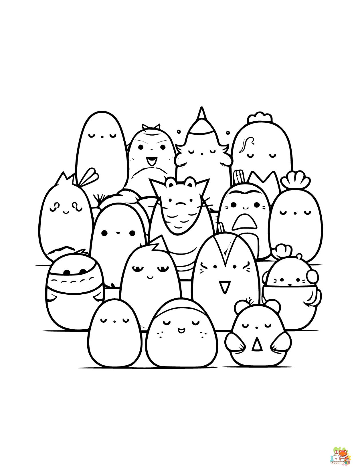 Squishmallows coloring pages free 2