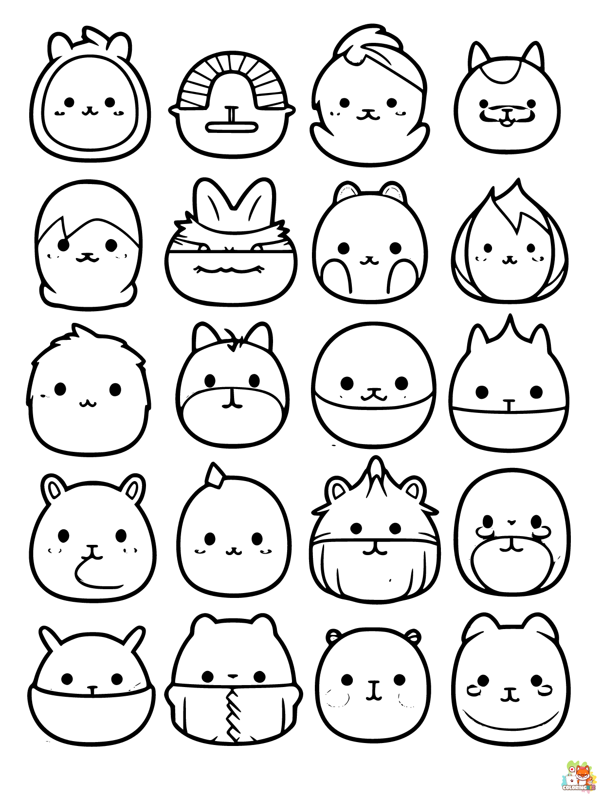 Squishmallows coloring pages printable 2