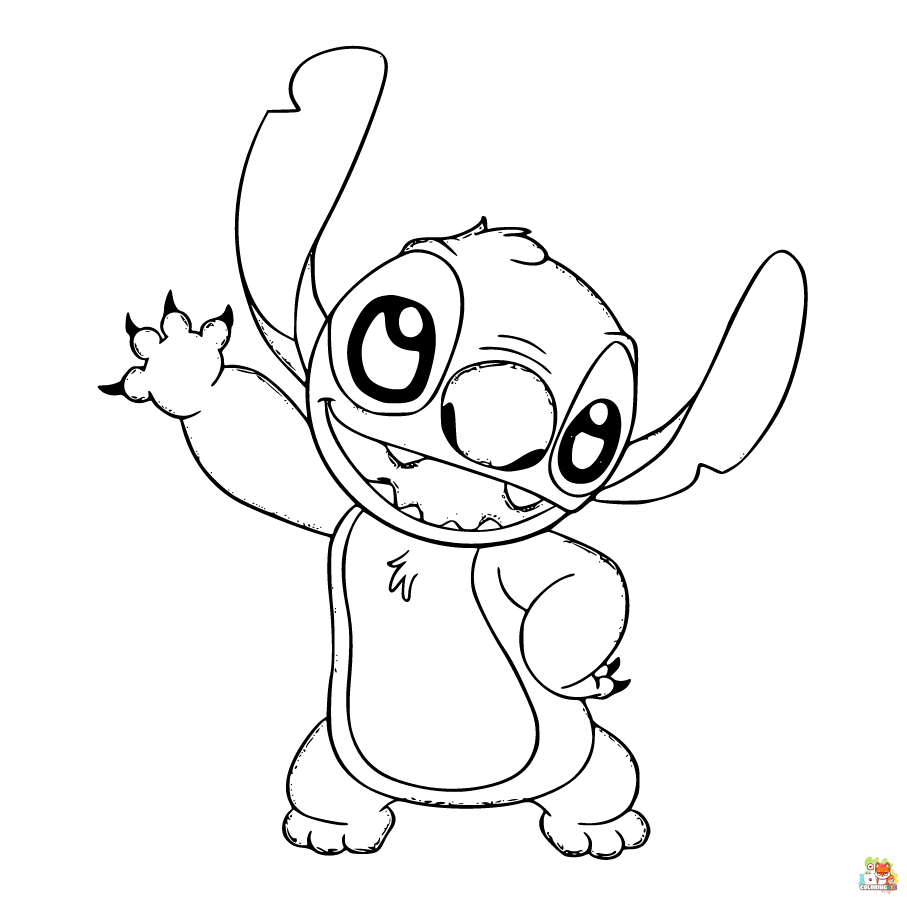 Stitch Coloring Pages easy