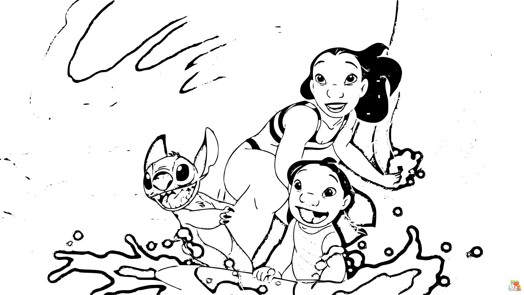 Stitch Coloring Pages free 5