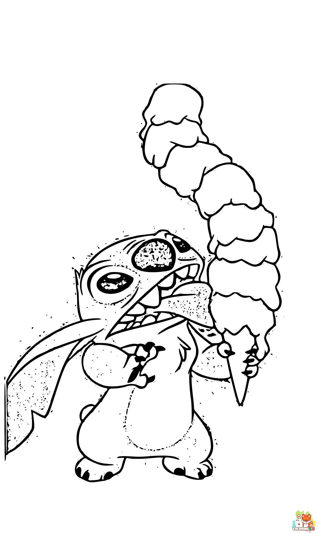 Stitch Coloring Pages free