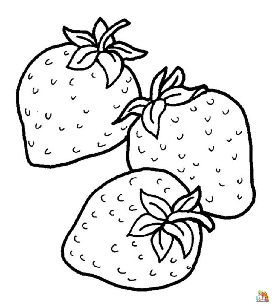 Strawberry Coloring Pages 2