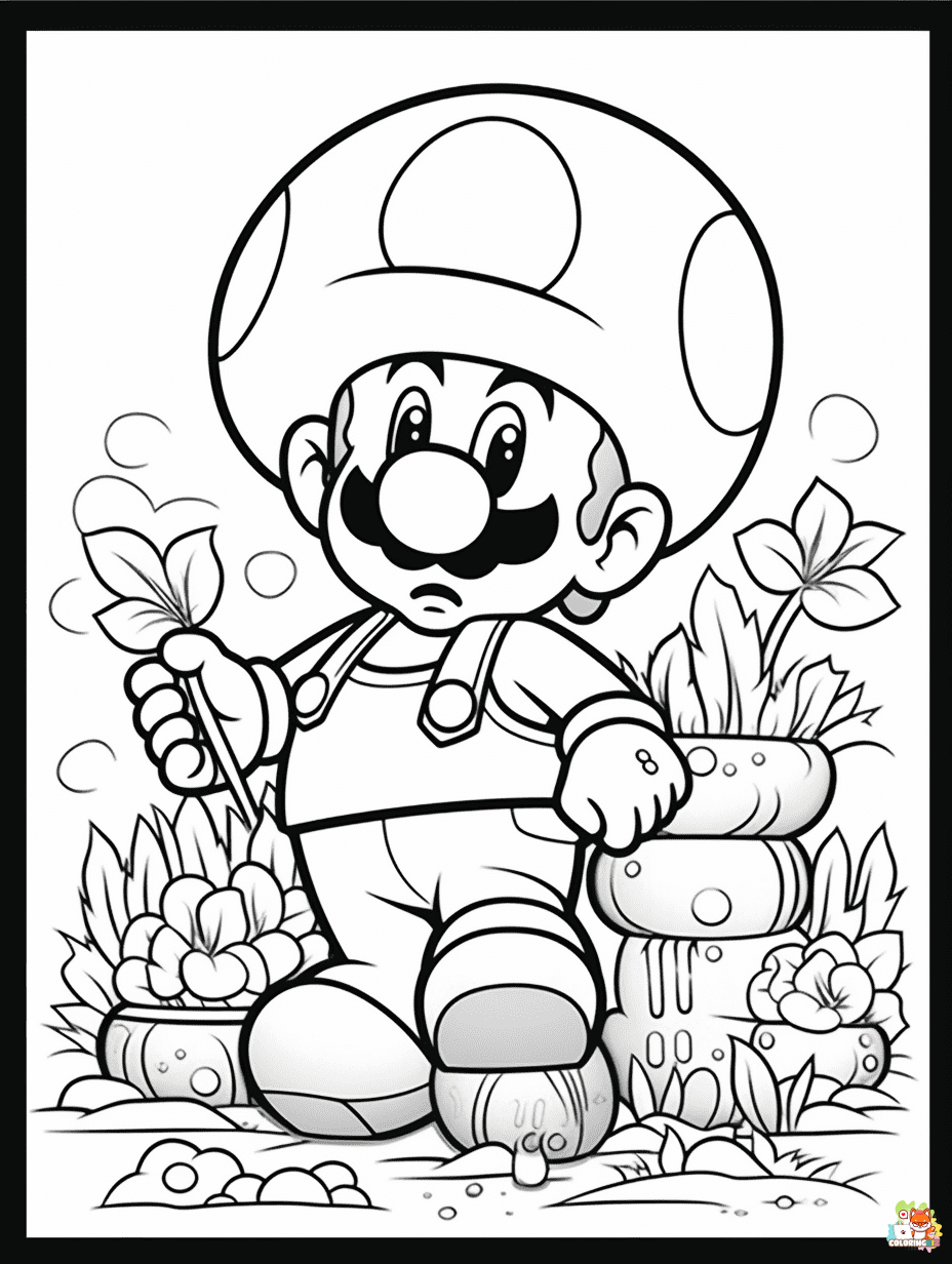 Super Mario coloring pages 1