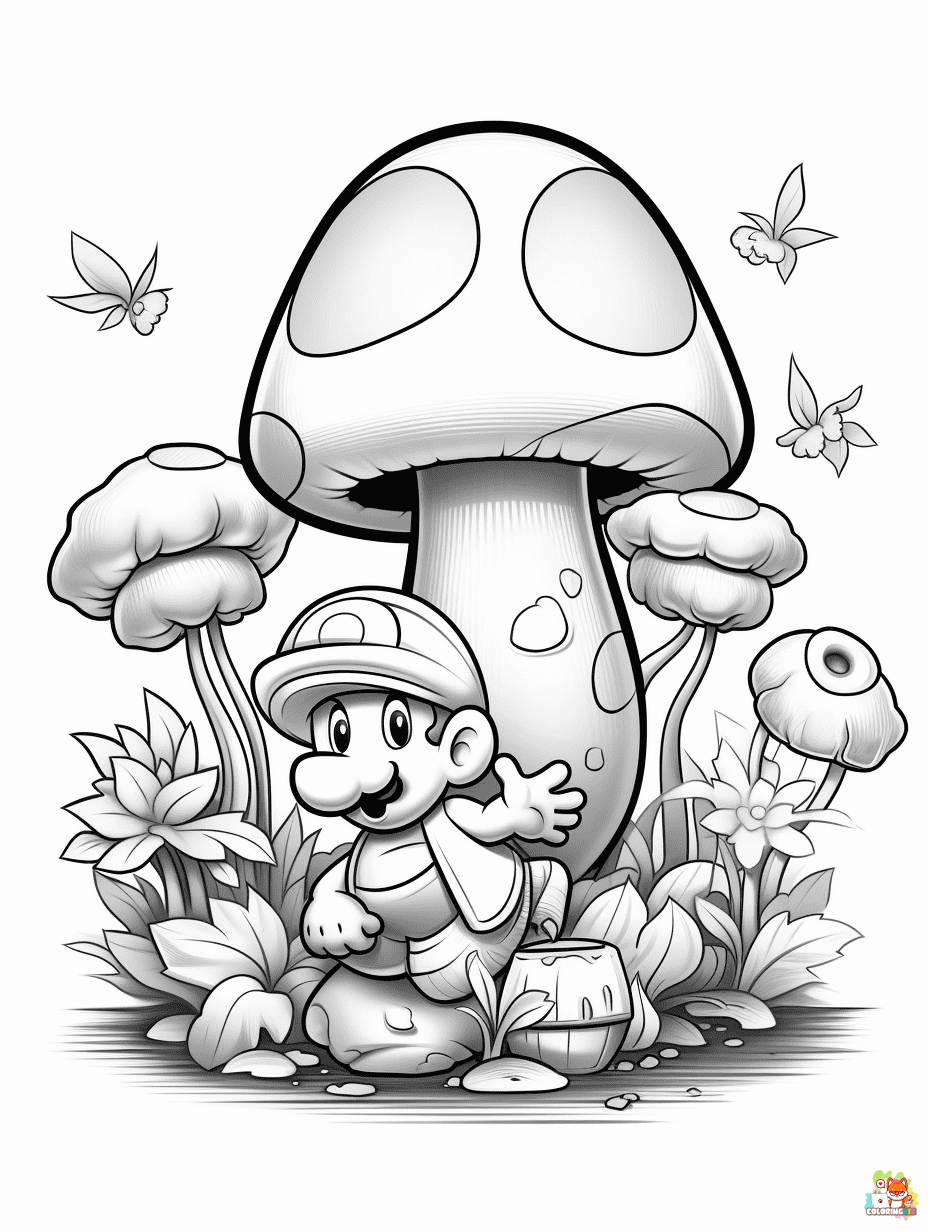 Super Mario coloring pages printable free