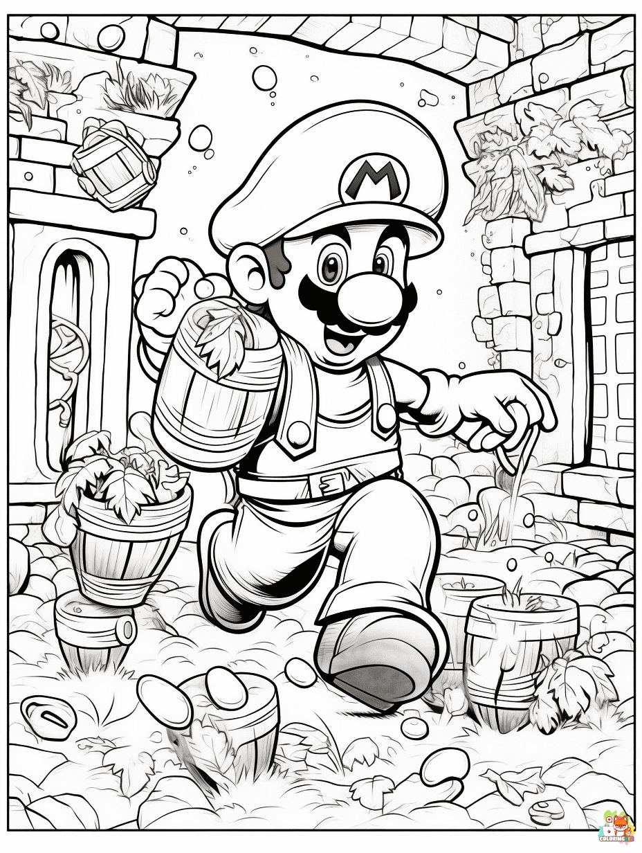 Super Mario coloring pages printable