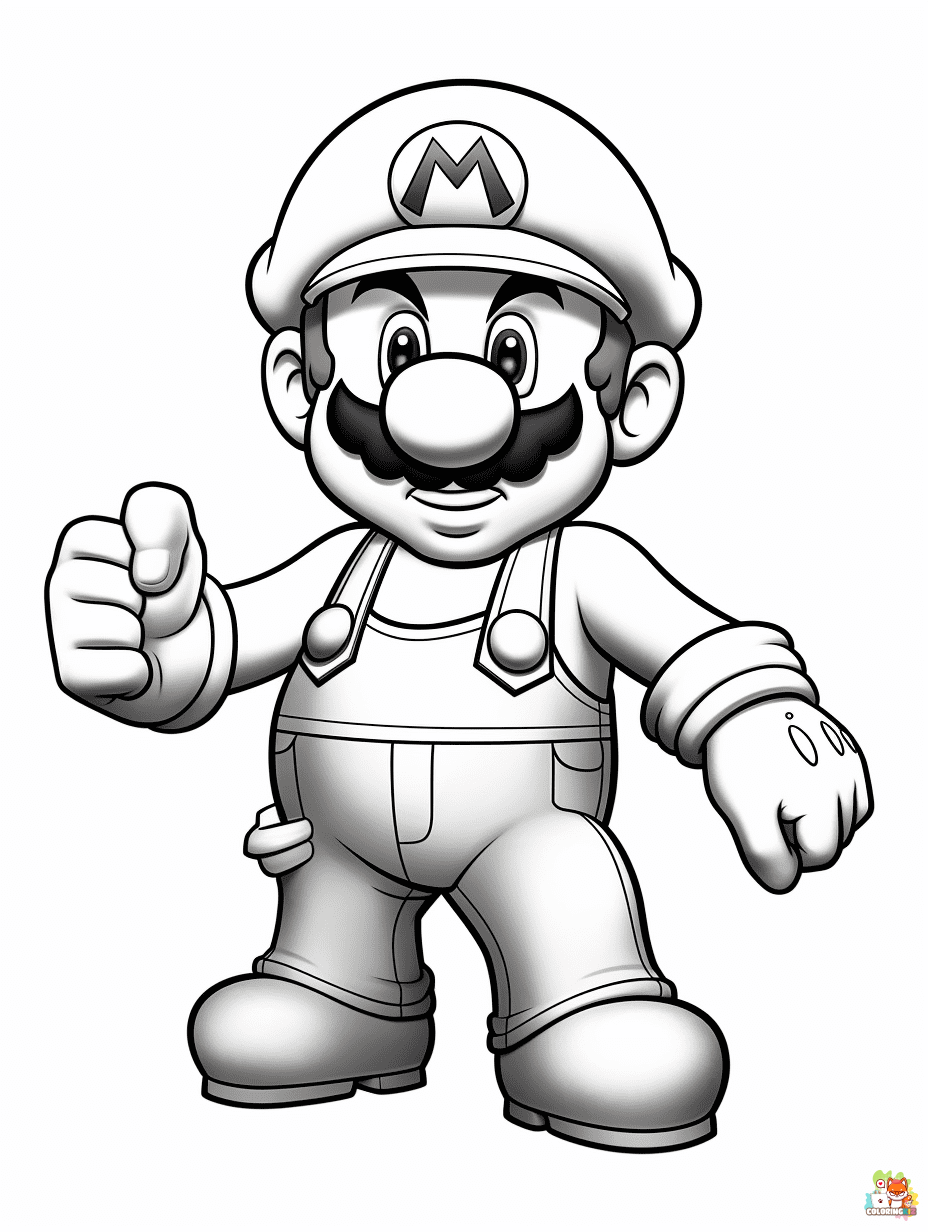 Super Mario coloring pages to print