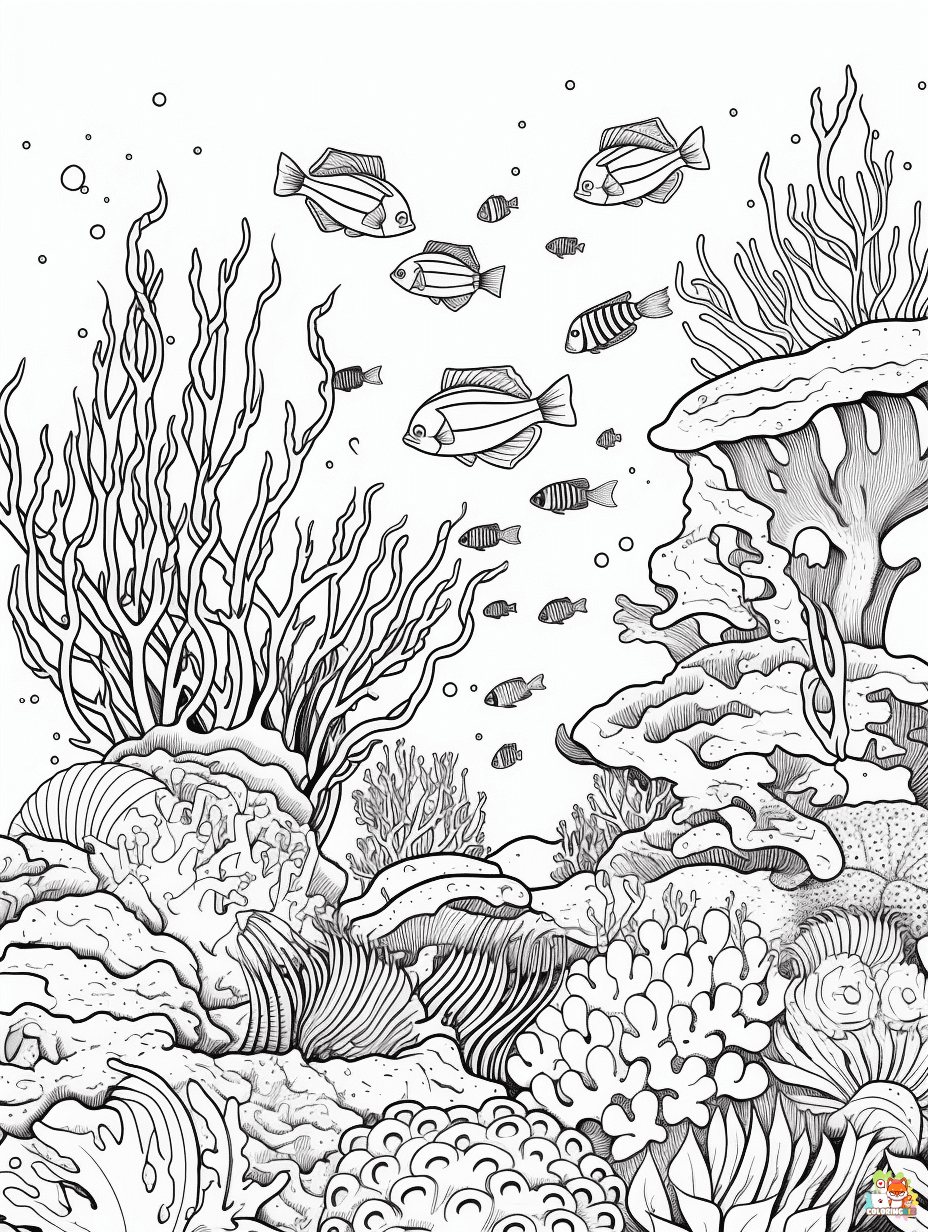 Under the Sea coloring pages printable free