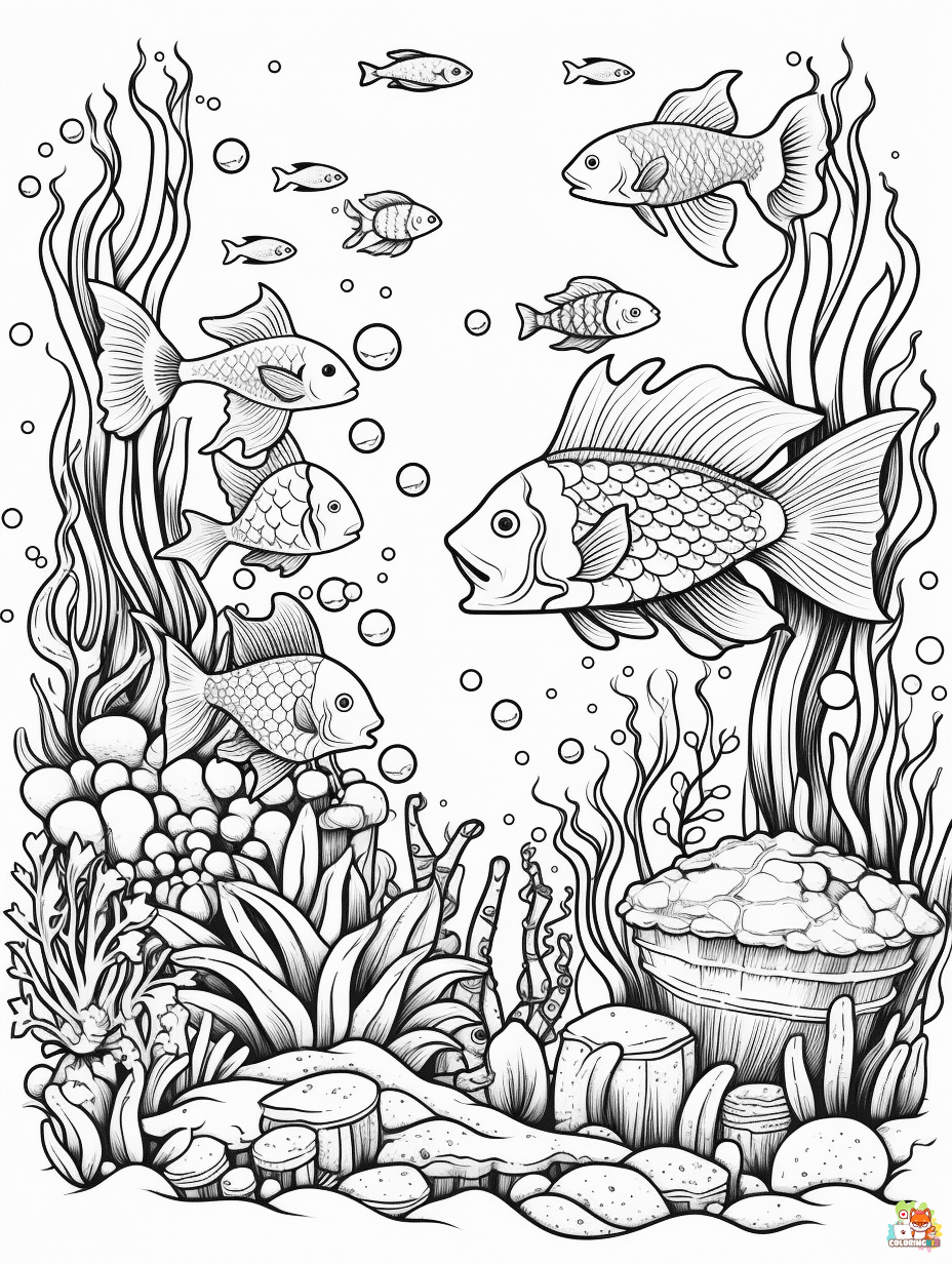 Under the Sea coloring pages printable