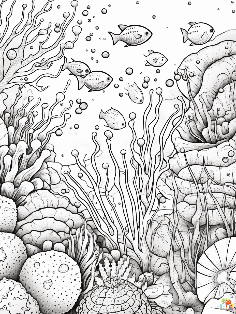 Under the Sea coloring pages to print