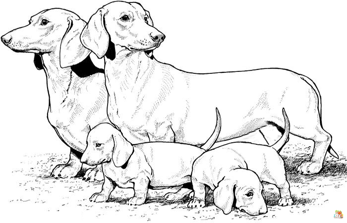 Wirehaired Dachshund Coloring Pages 1