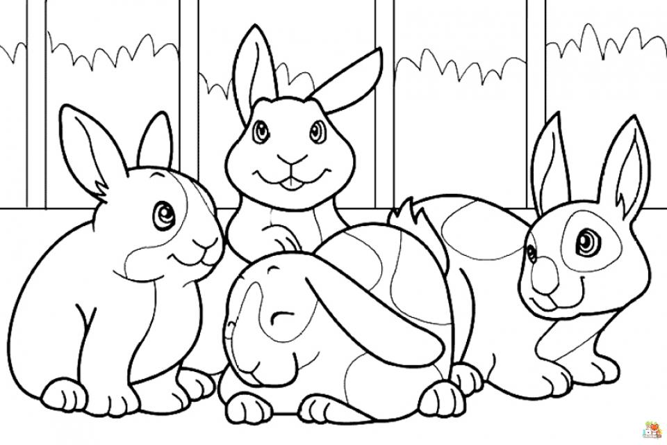bunnies coloring pages 2