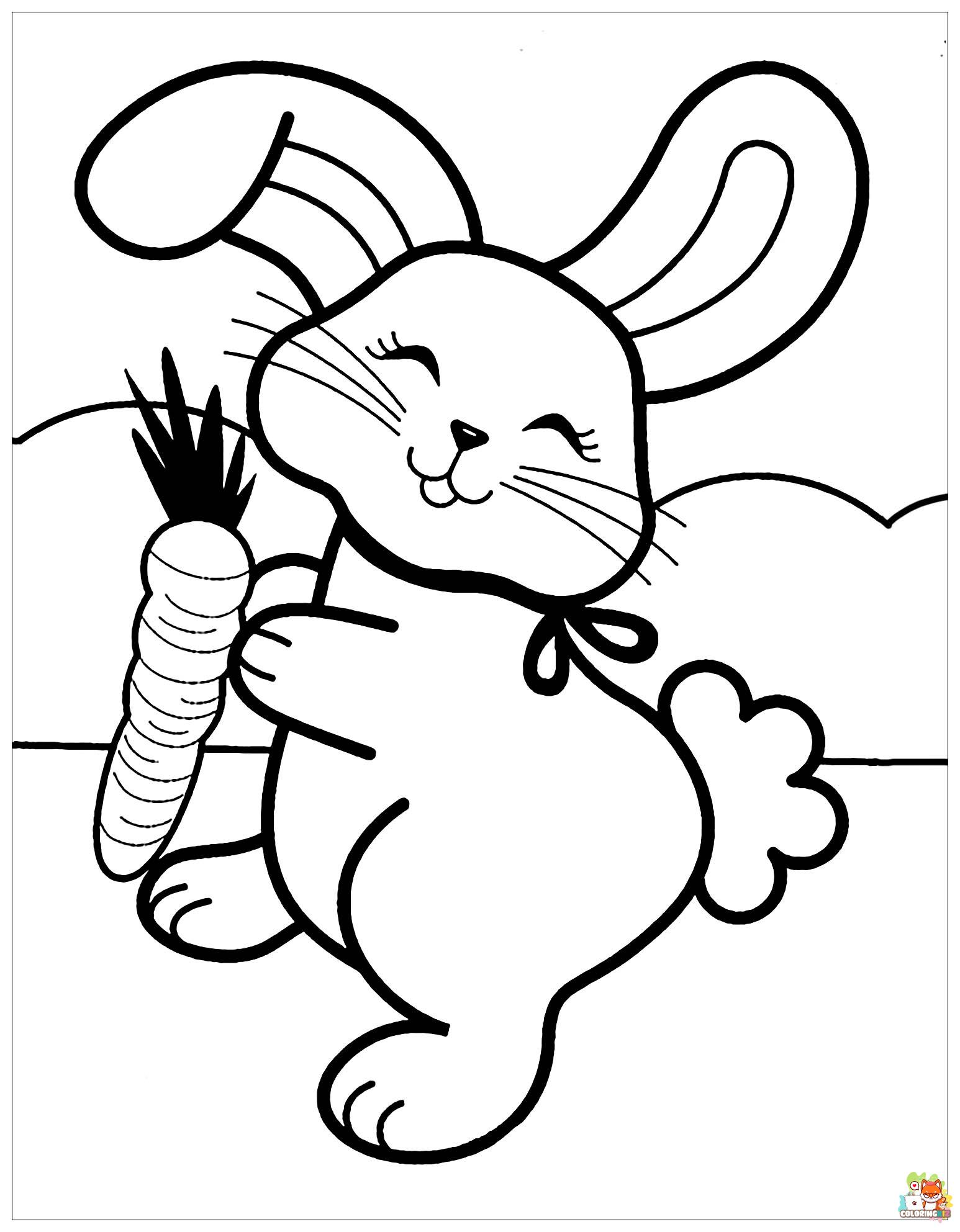 bunny coloring pages 1