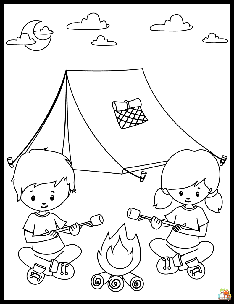 camp coloring pages 1
