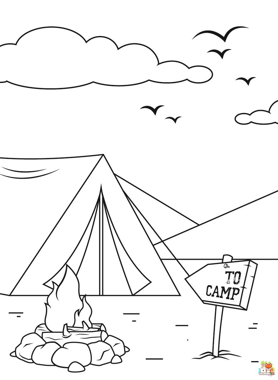 camping coloring pages 1