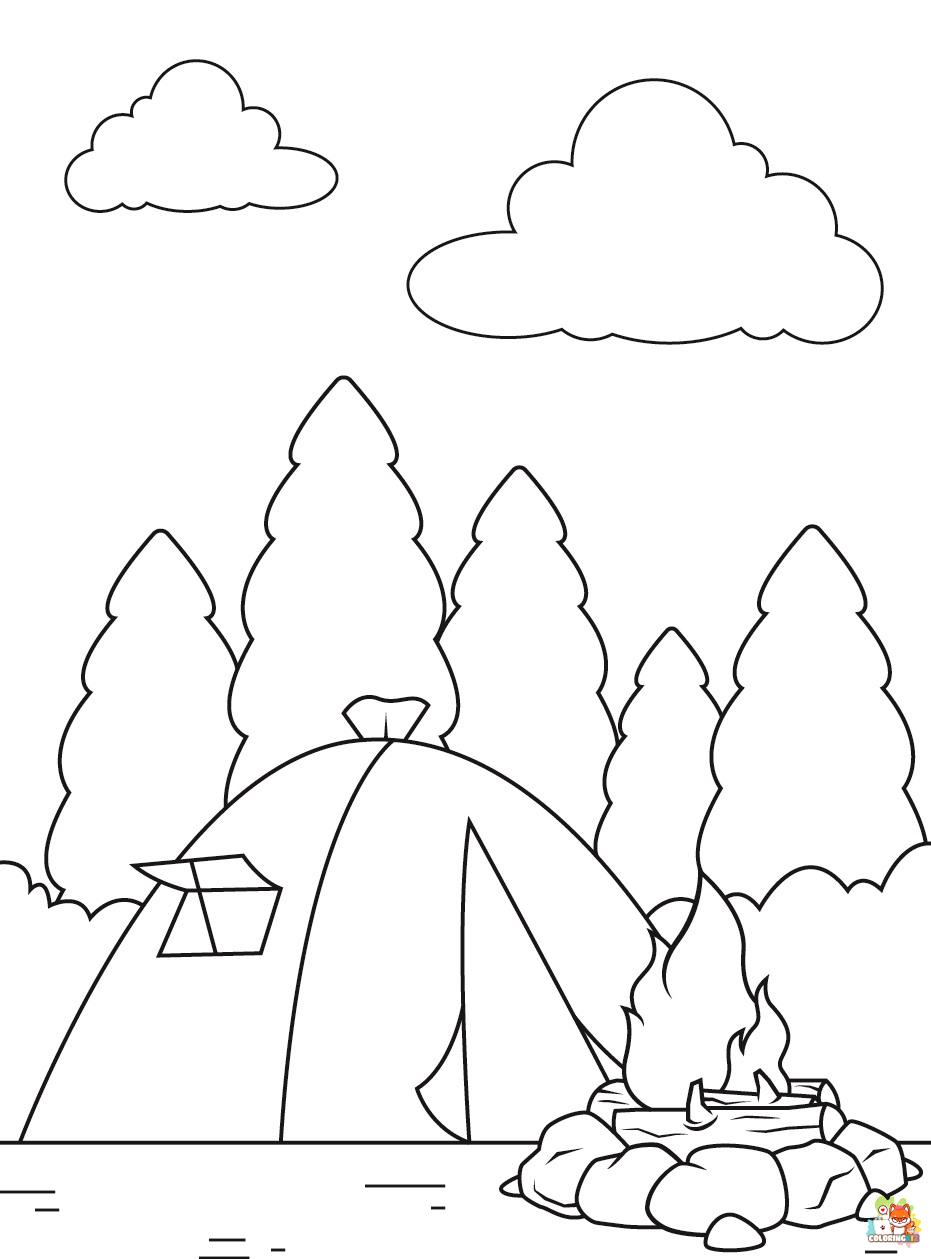 camping coloring pages 3