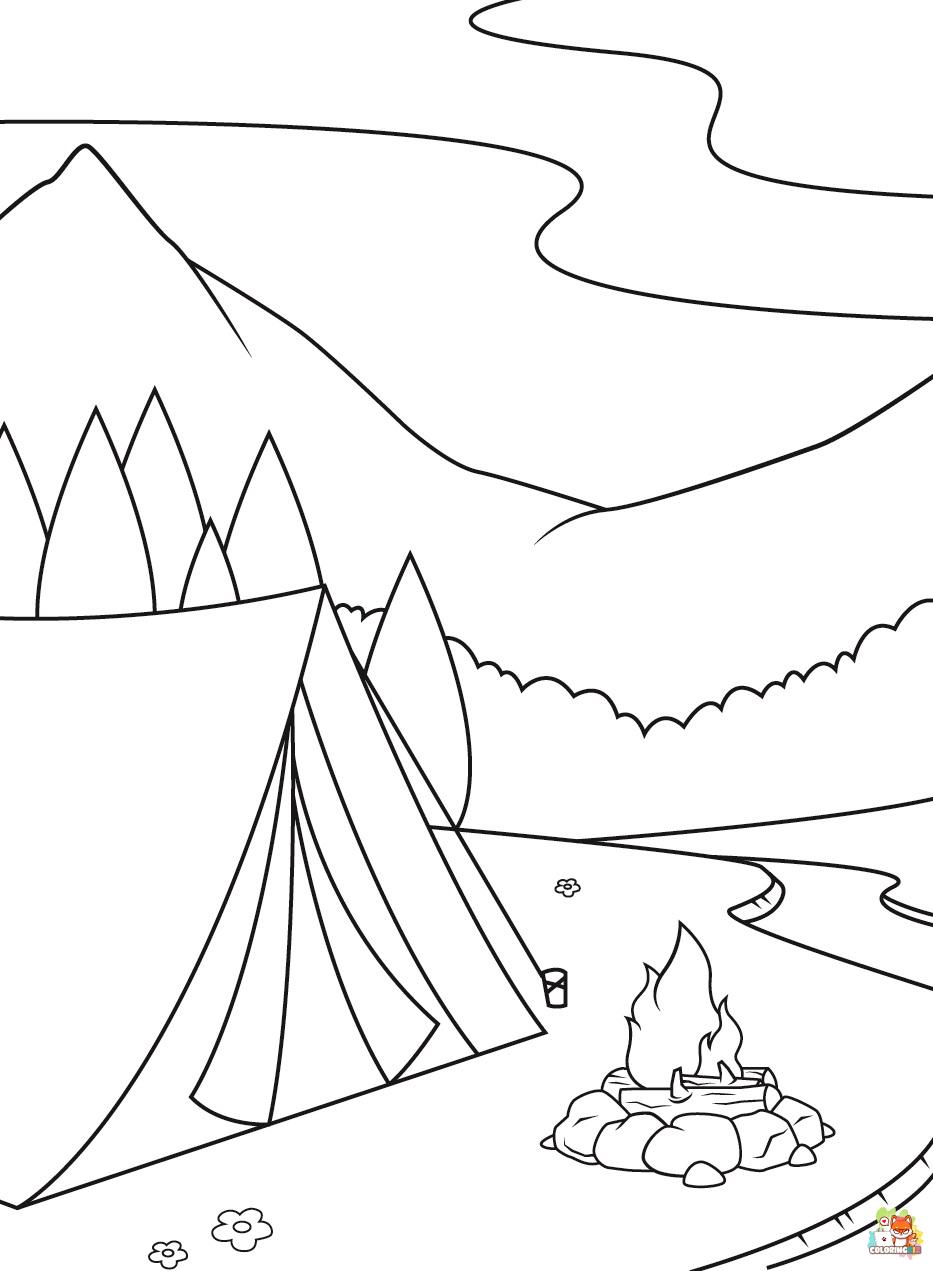 camping coloring pages 5