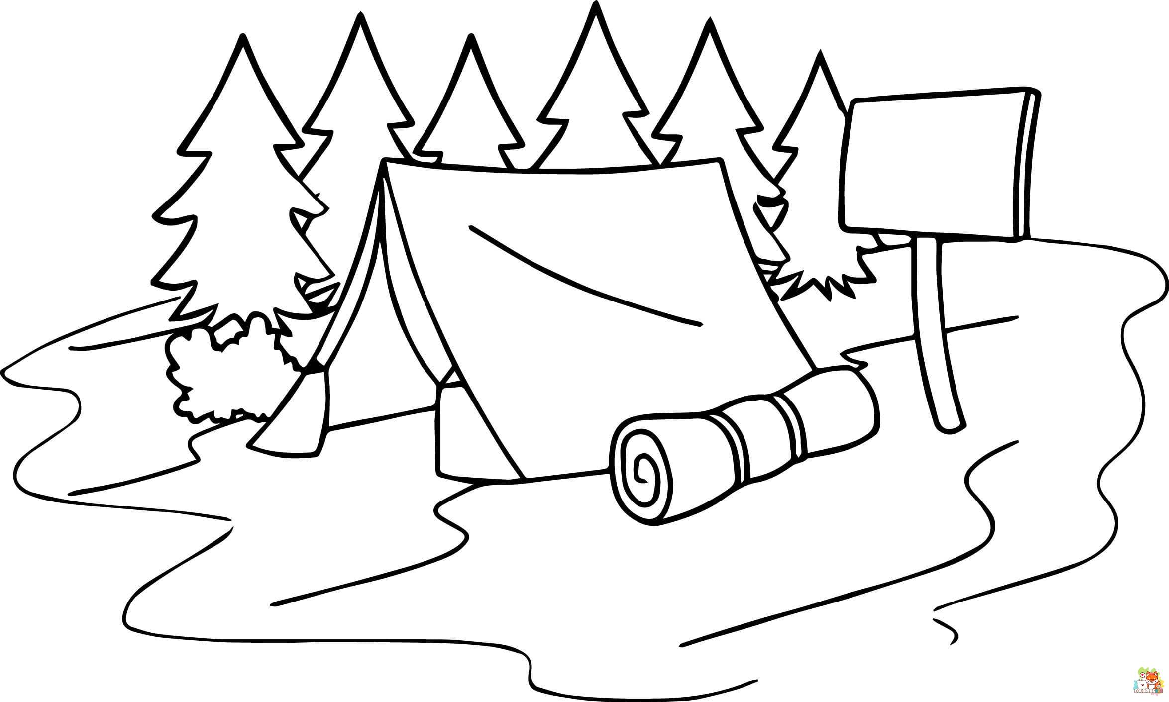 camping coloring pages pdf 1