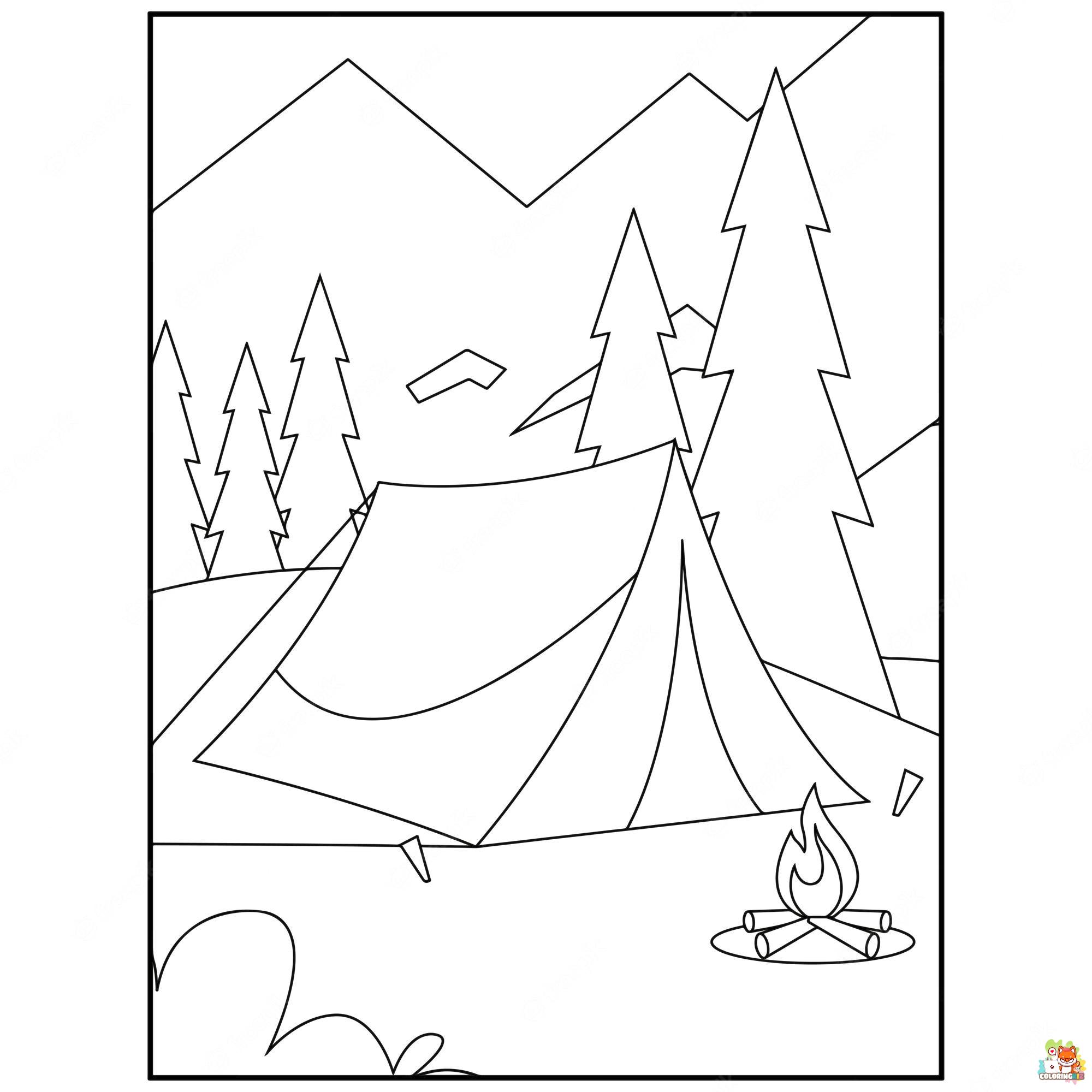 camping coloring pages pdf 2