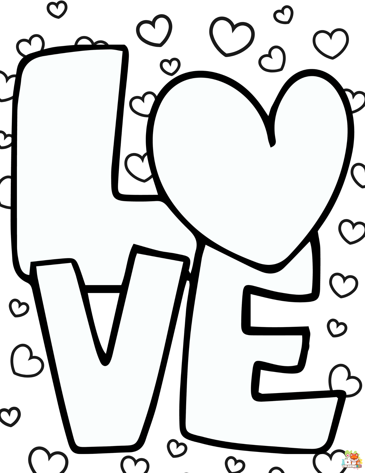 coloring pages about love 2