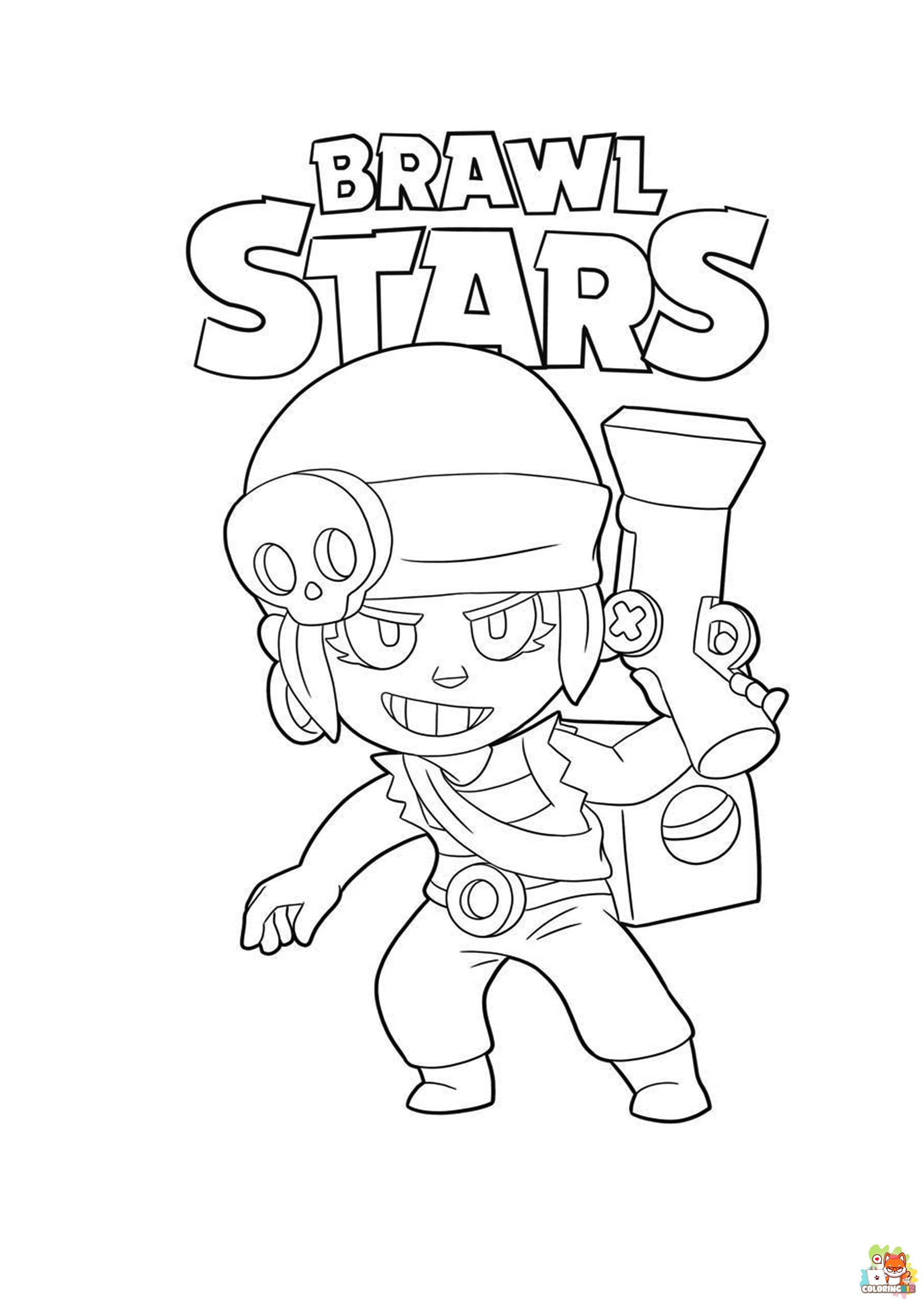coloring pages brawl stars 3