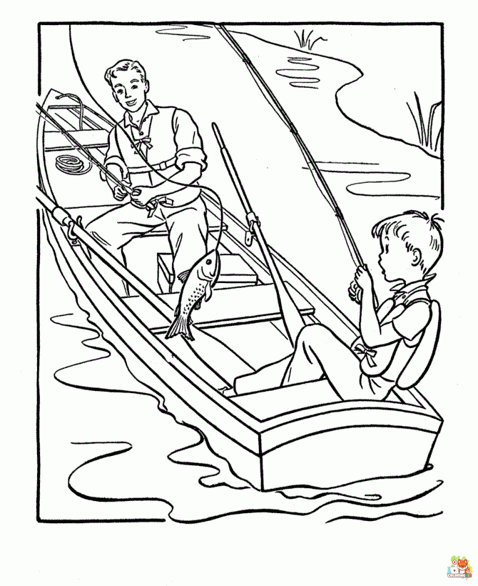 coloring pages fishing 2