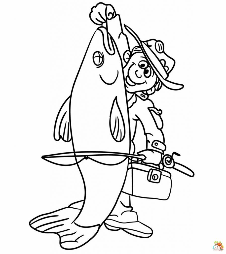coloring pages fishing 3