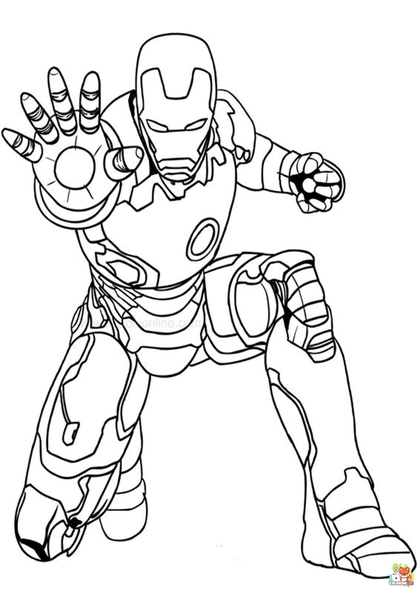coloring pages iron man 1 1