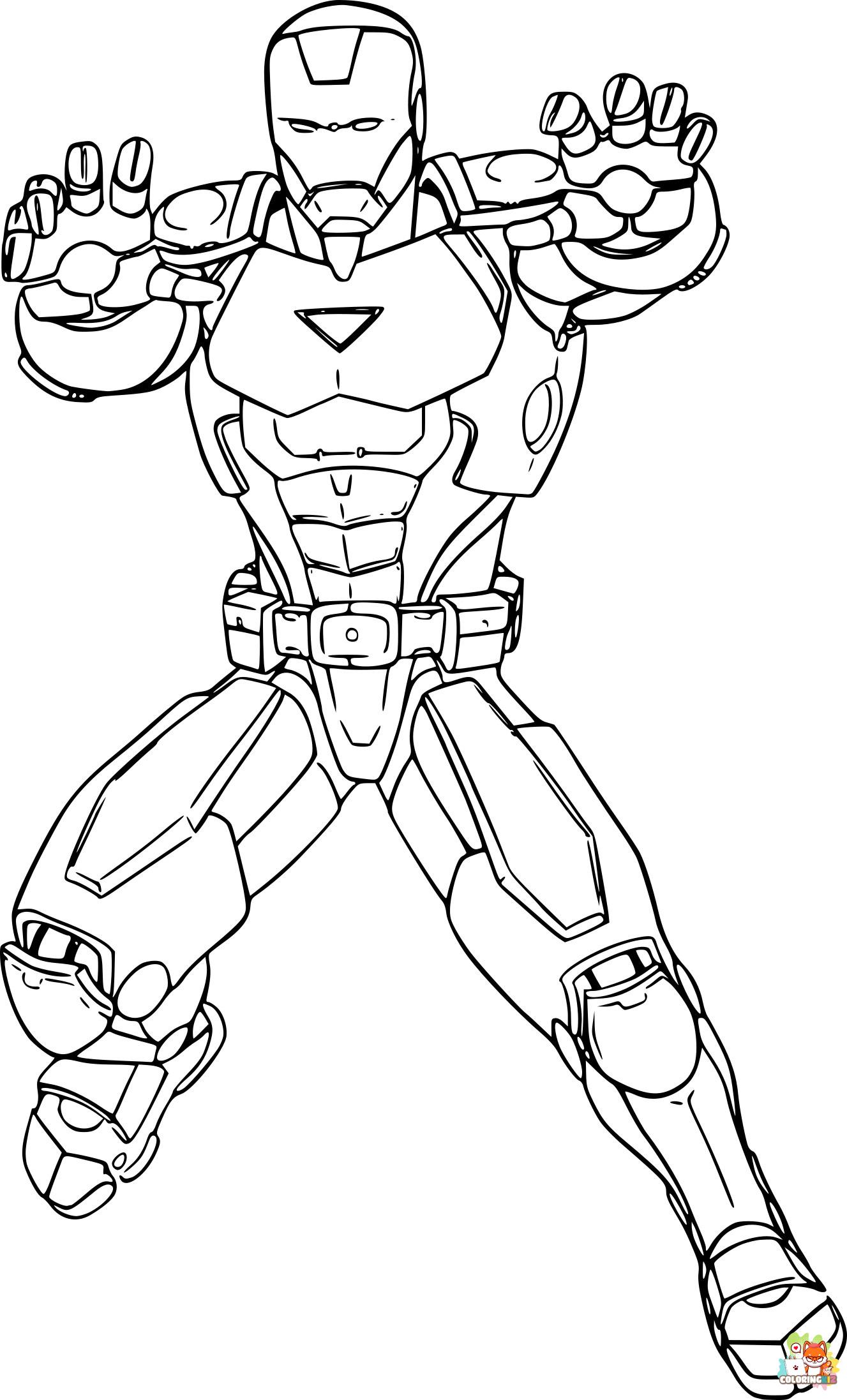 coloring pages iron man 3