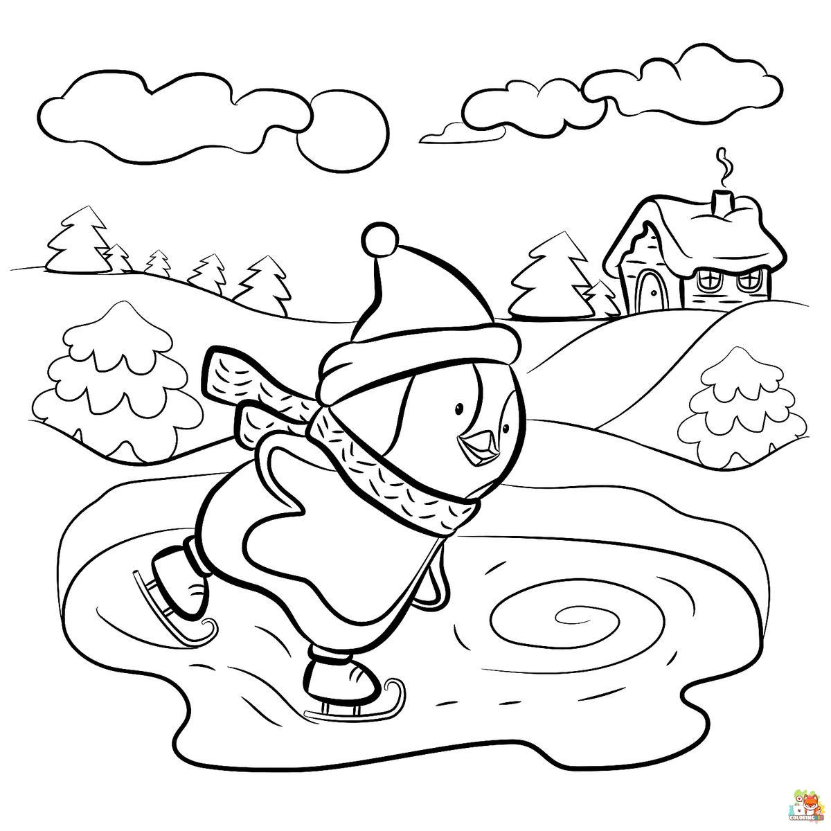 coloring pages winter 2