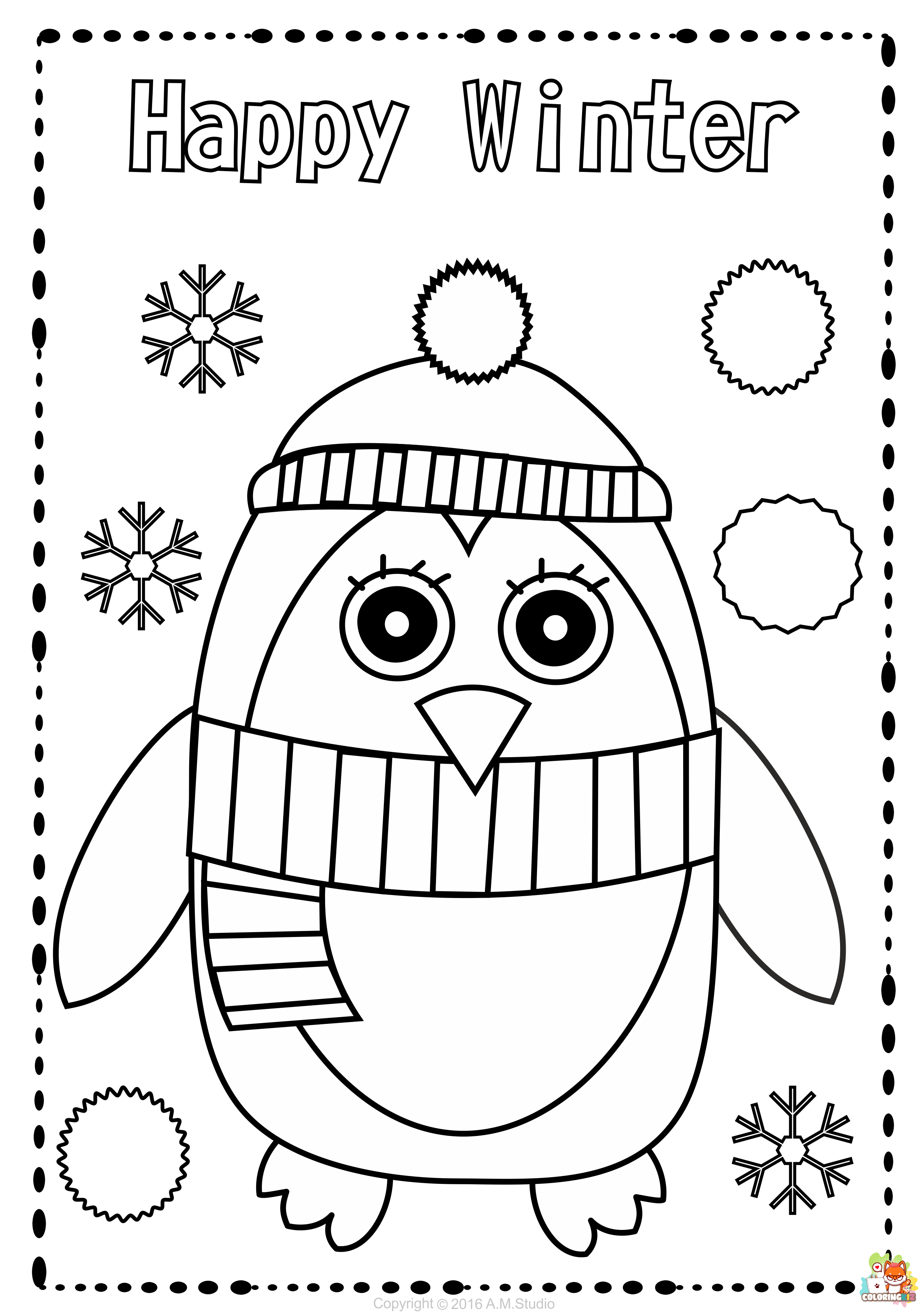 coloring pages winter 2
