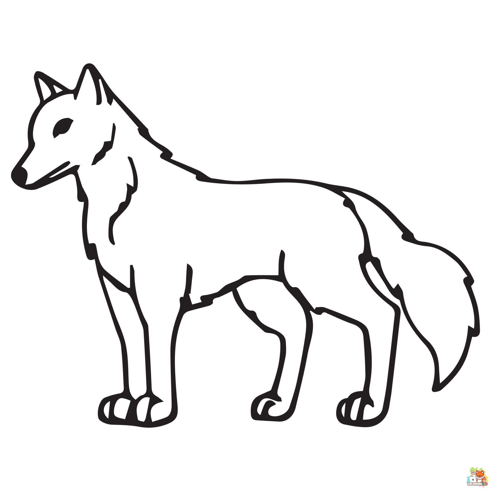 coloring pages wolf 3