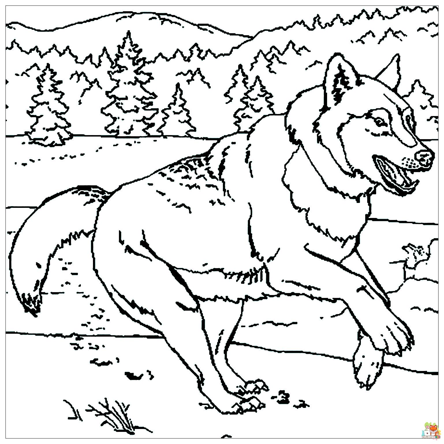 coloring pages wolf 4