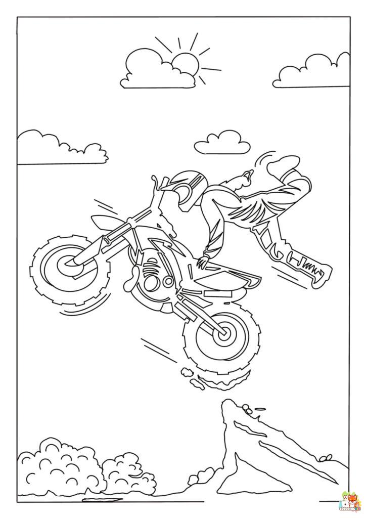 cool dirt bike coloring pages