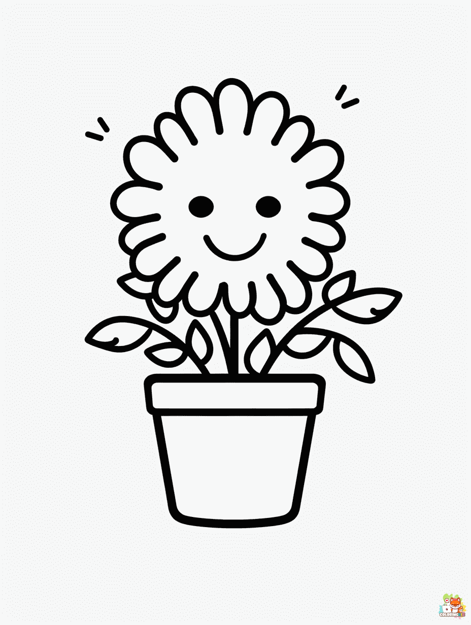 cute coloring pages flowers