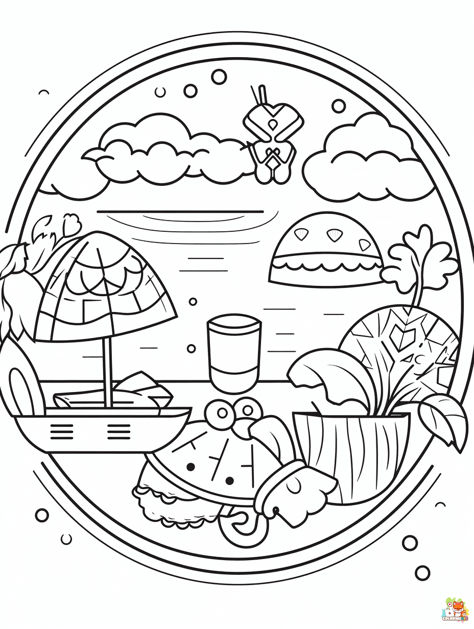 cute summer coloring pages 1 1
