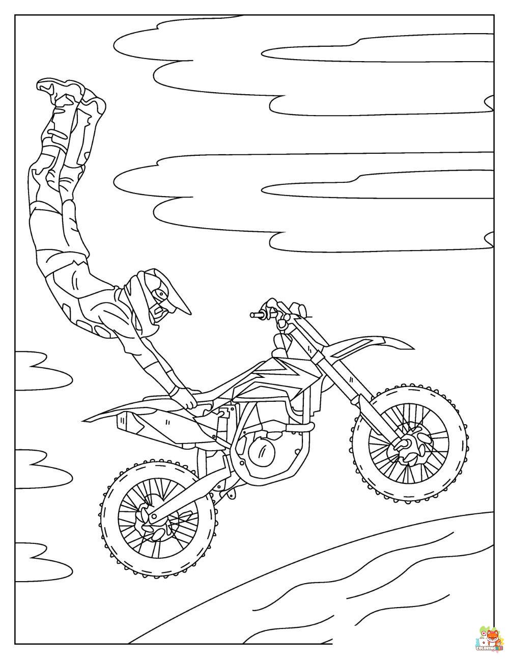dirt bike coloring pages 1