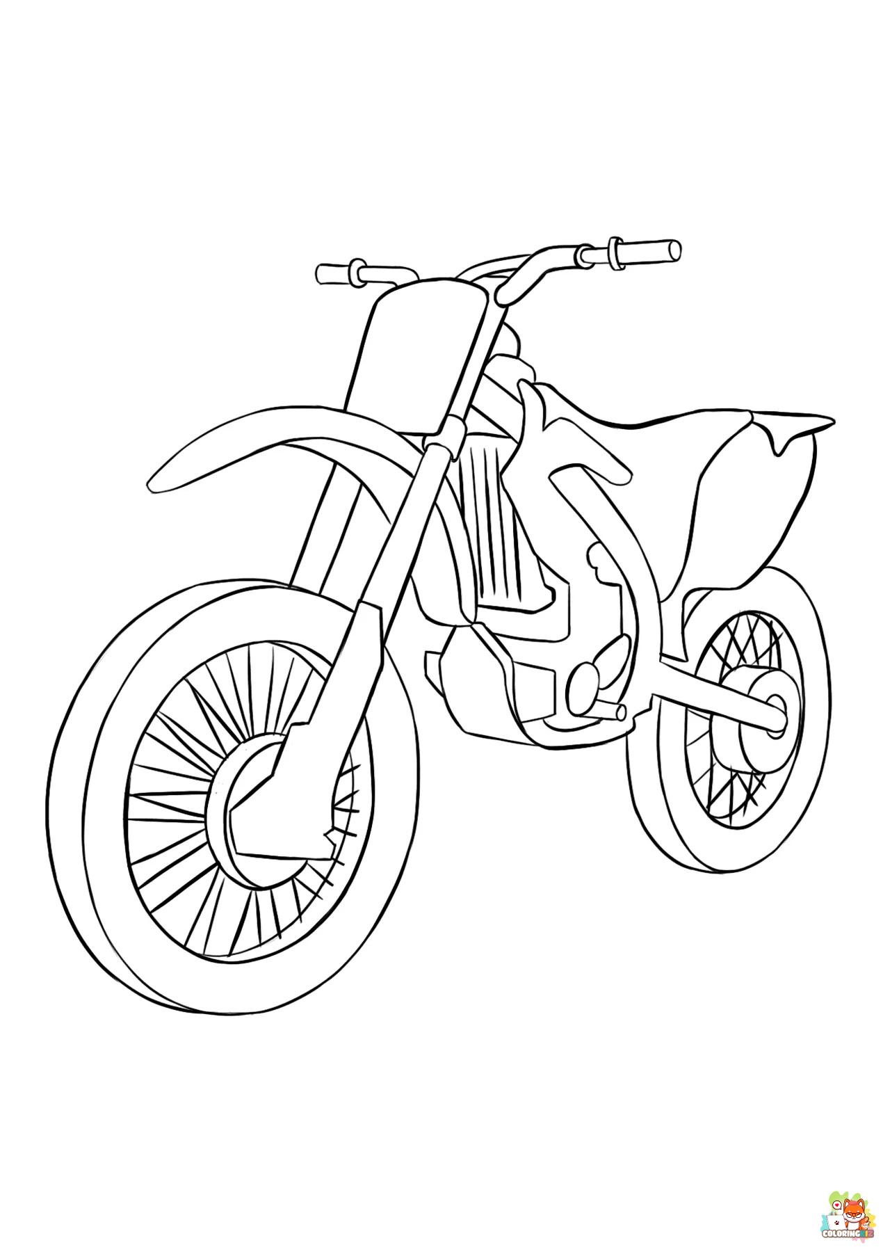 dirt bike coloring pages 2