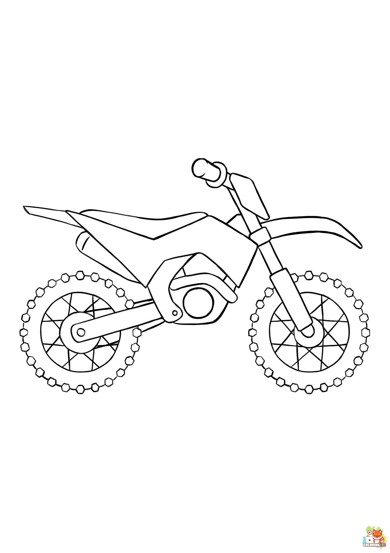 dirt bike coloring pages