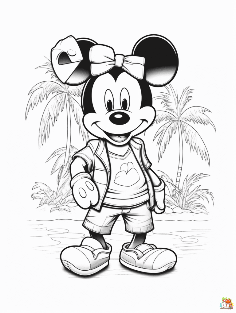 disney summer coloring pages to print 1