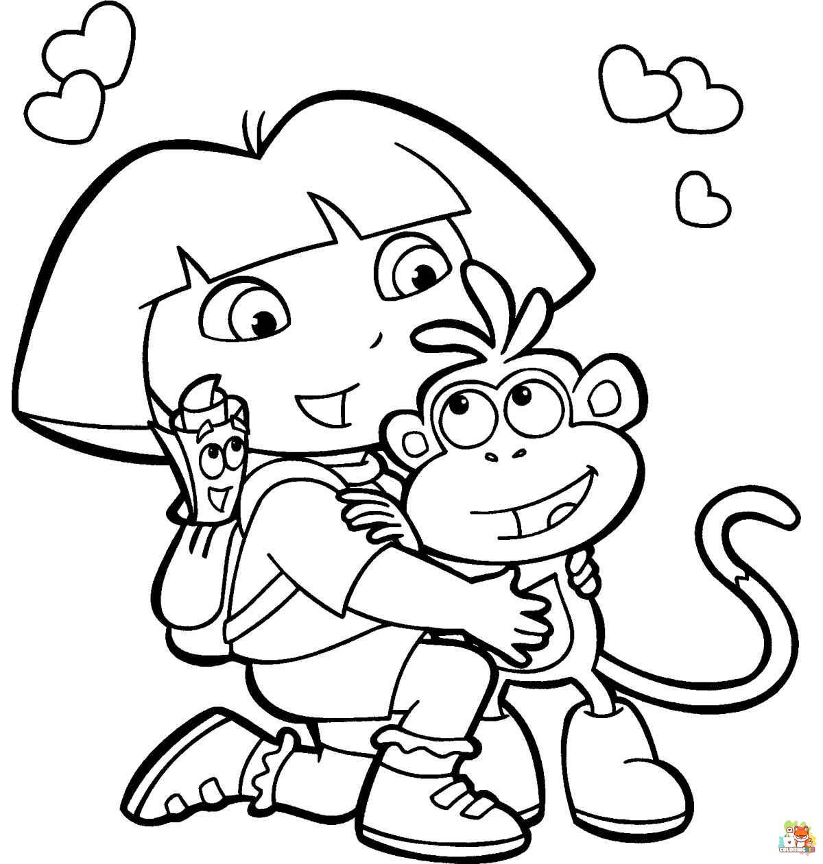 dora coloring pages 4
