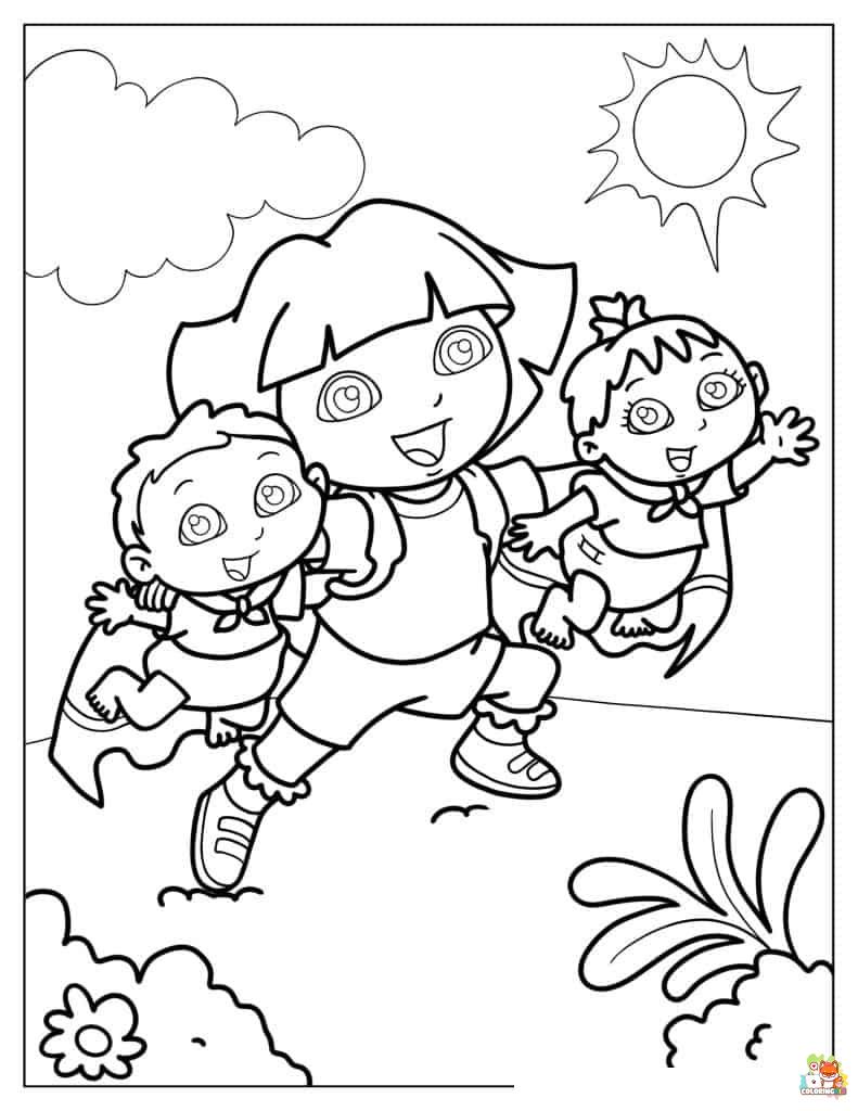 dora coloring pages 5